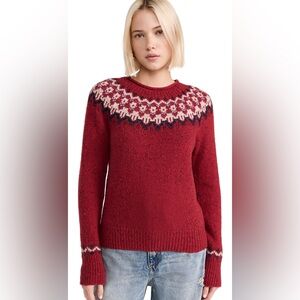 NWT Alex Mill Meadow Fair Isle merino wool Sweater
